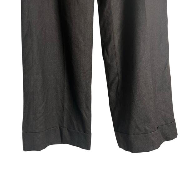 Ann Taylor LOFT Julie Fit Brown Wool Wide Leg Trouser Pants Size 8 - Picture 4 of 8
